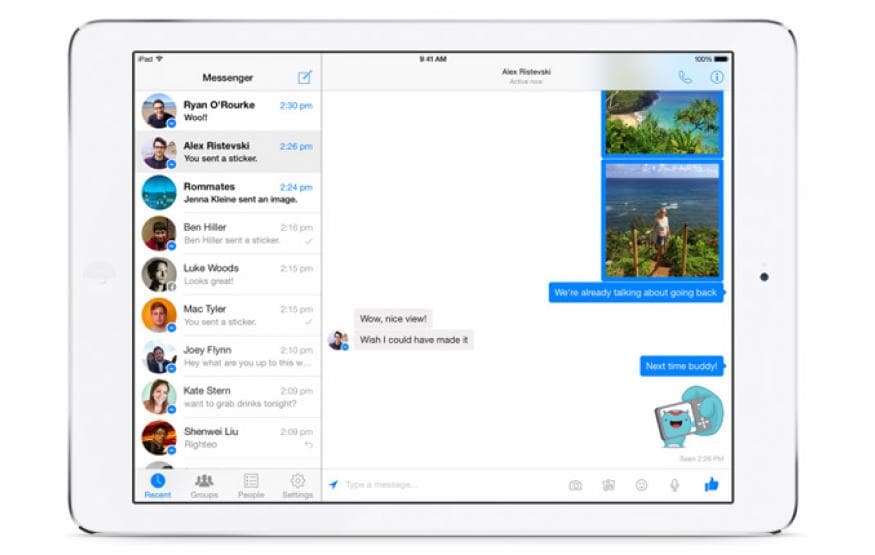 Facebook Messenger gets an iPad version