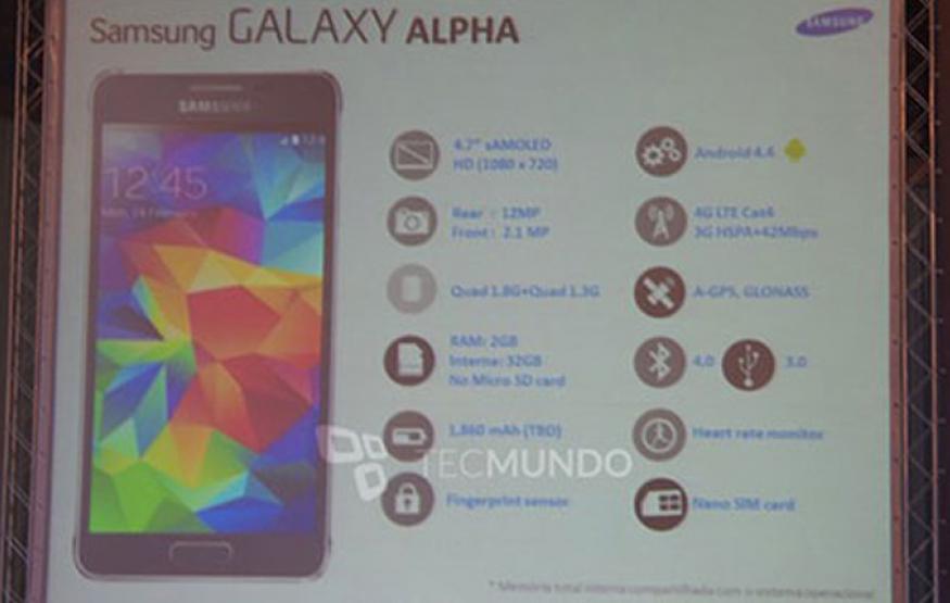 iPhone-inspired Samsung Galaxy Alpha’s specs leaked