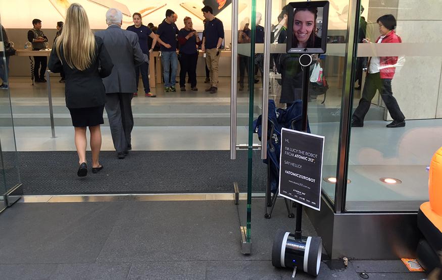 A robot is queuing for the iPhone 6s in Sydney