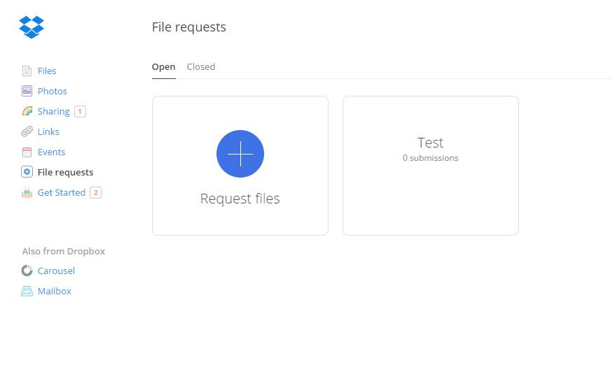 Dropbox adds “Request” feature for easy file collection