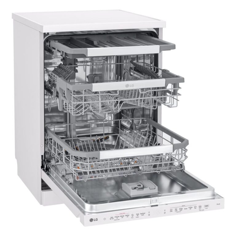 LG's White QuadWash Dishwasher