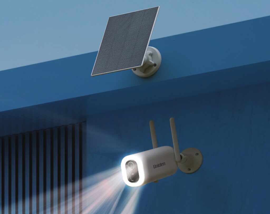 Uniden Solo X2k Bullet kit – solar panel and spotlight for colour night vision (security review)
